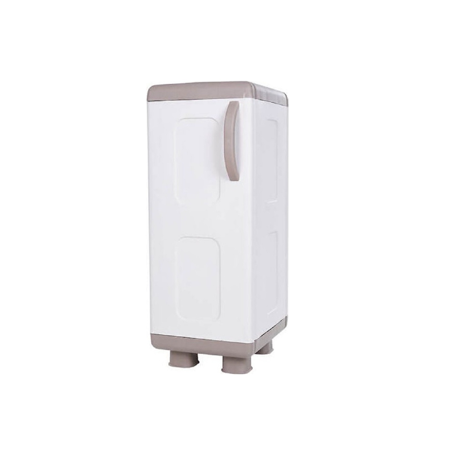 Homeplast Μονόφυλλη ντουλάπα πλαστική Ρέα 44cm x 36cm x 96cm - Μπεζ/Λευκό
