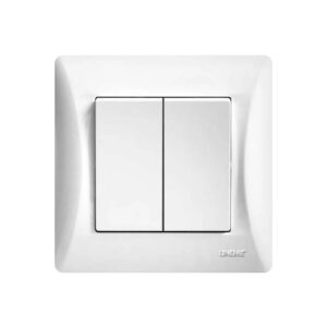 Lineme 50-00103-1 Διακόπτης Διπλός Απλός Λευκός Χωνευτός διακόπτης διπλός Lineme 50-00103-1 Διακόπτης Απλός Λευκός τοίχου της Lineme