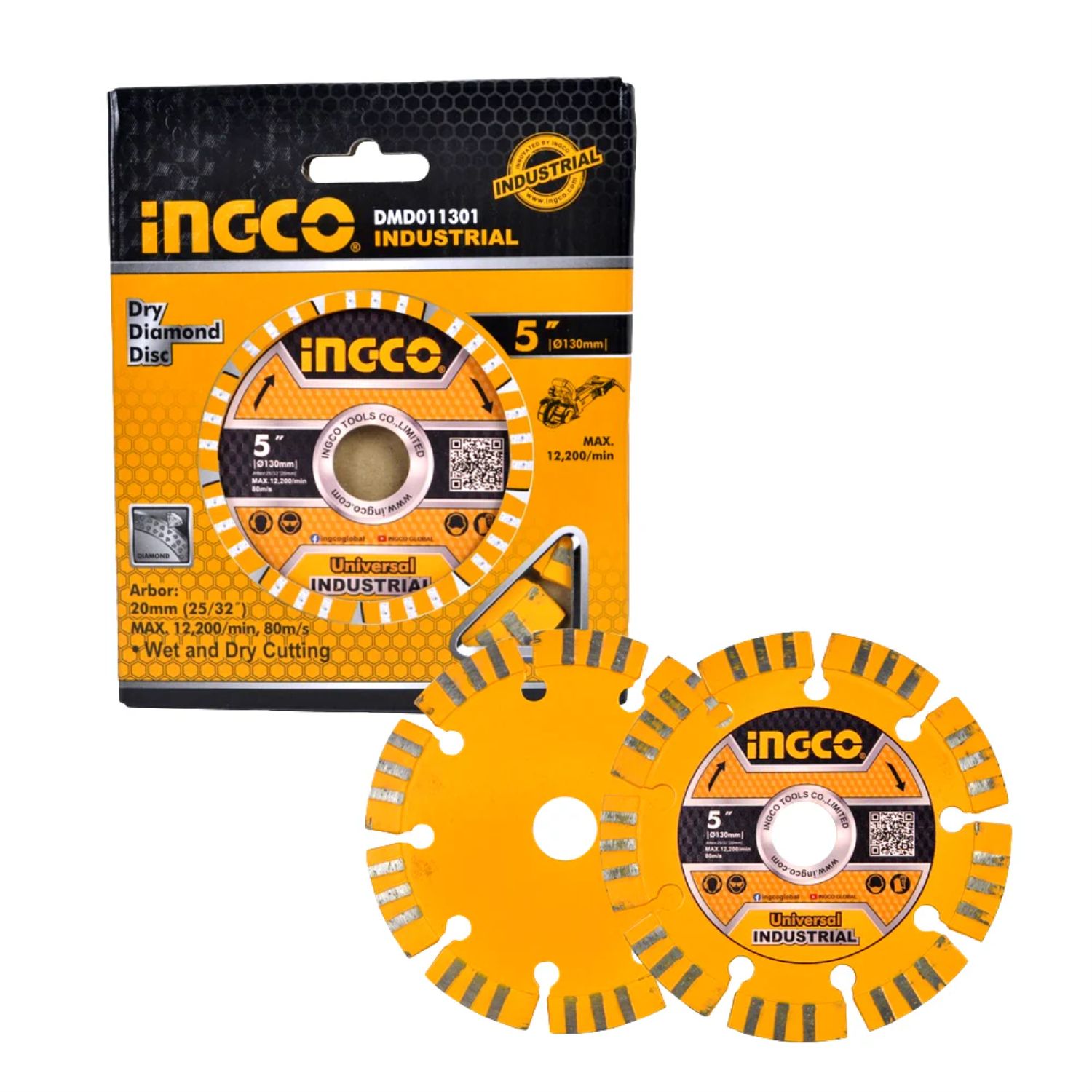 INGCO DMD011301 Δίσκος Διαμαντέ Δομικών 130mm Ιδανικό για δομικά υλικά, τούβλο, και κεραμικά.